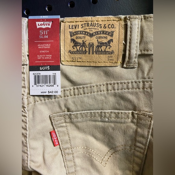 $9 ONLY [LIMITED TIME SALE] - Levi's boys 511 Slim Fit Stretch Pants 5 REG - Picture 5 of 5